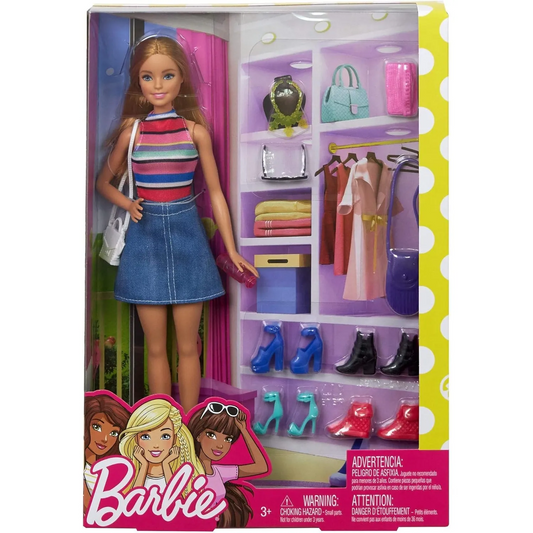 Barbie Doll Fashion Dresses Shoes bags with Accessories - 3Y+