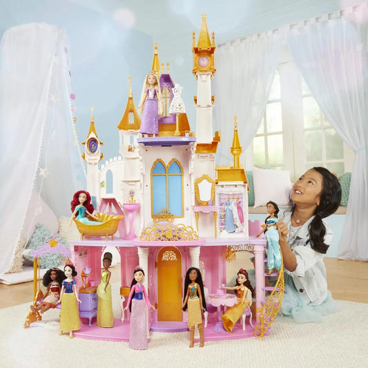 Disney Princess Ultimate Celebration Castle, 125cm Tall Doll House (Dolls not included) - 3Y+