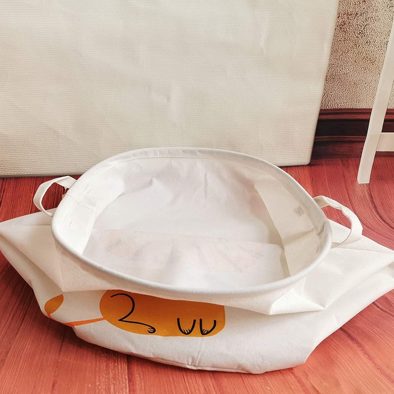 Foldable Toy Storage Basket & Laundry Hamper (H 50 cm x D 40 cm)