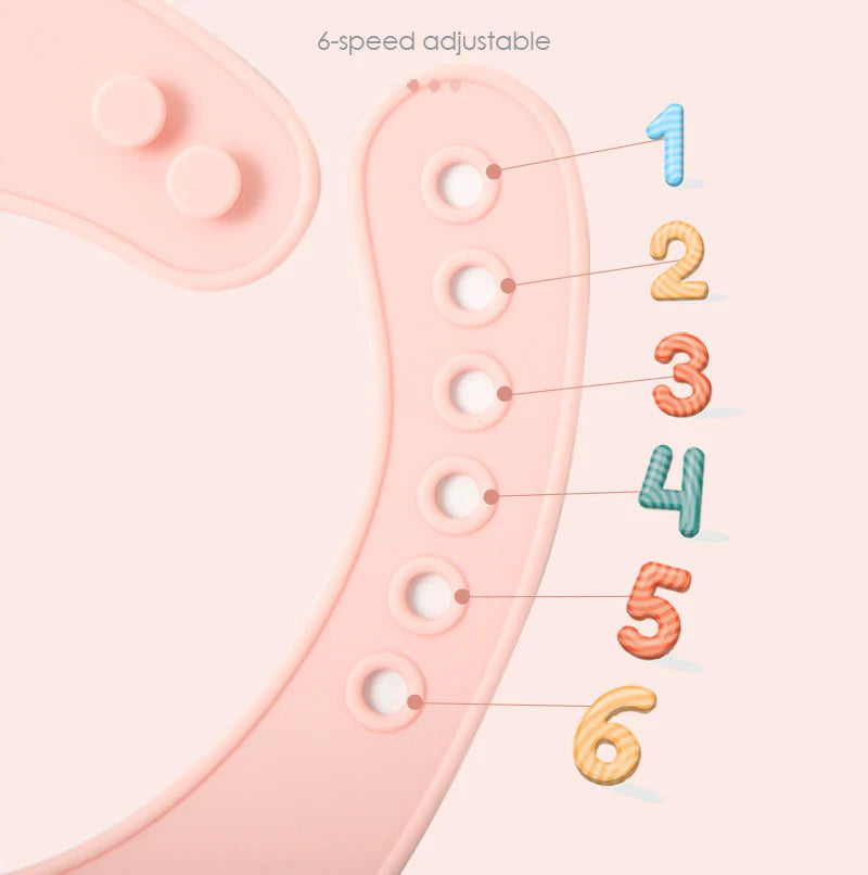 BPA Free Silicone Baby Bib with Catch Pocket - 6-36M