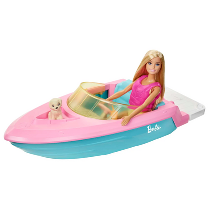Barbie Boat With Doll With Puppy - 3Y+