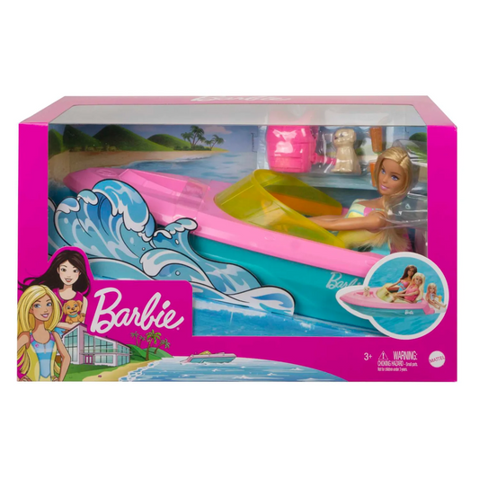 Barbie Boat With Doll With Puppy - 3Y+