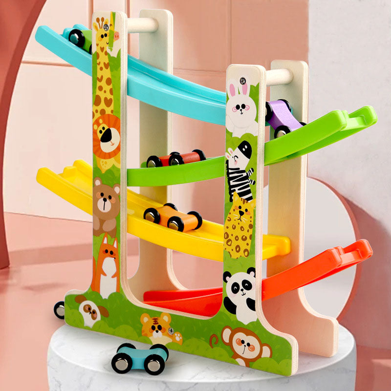 Wooden Montessori Track Car Glide - 3Y+