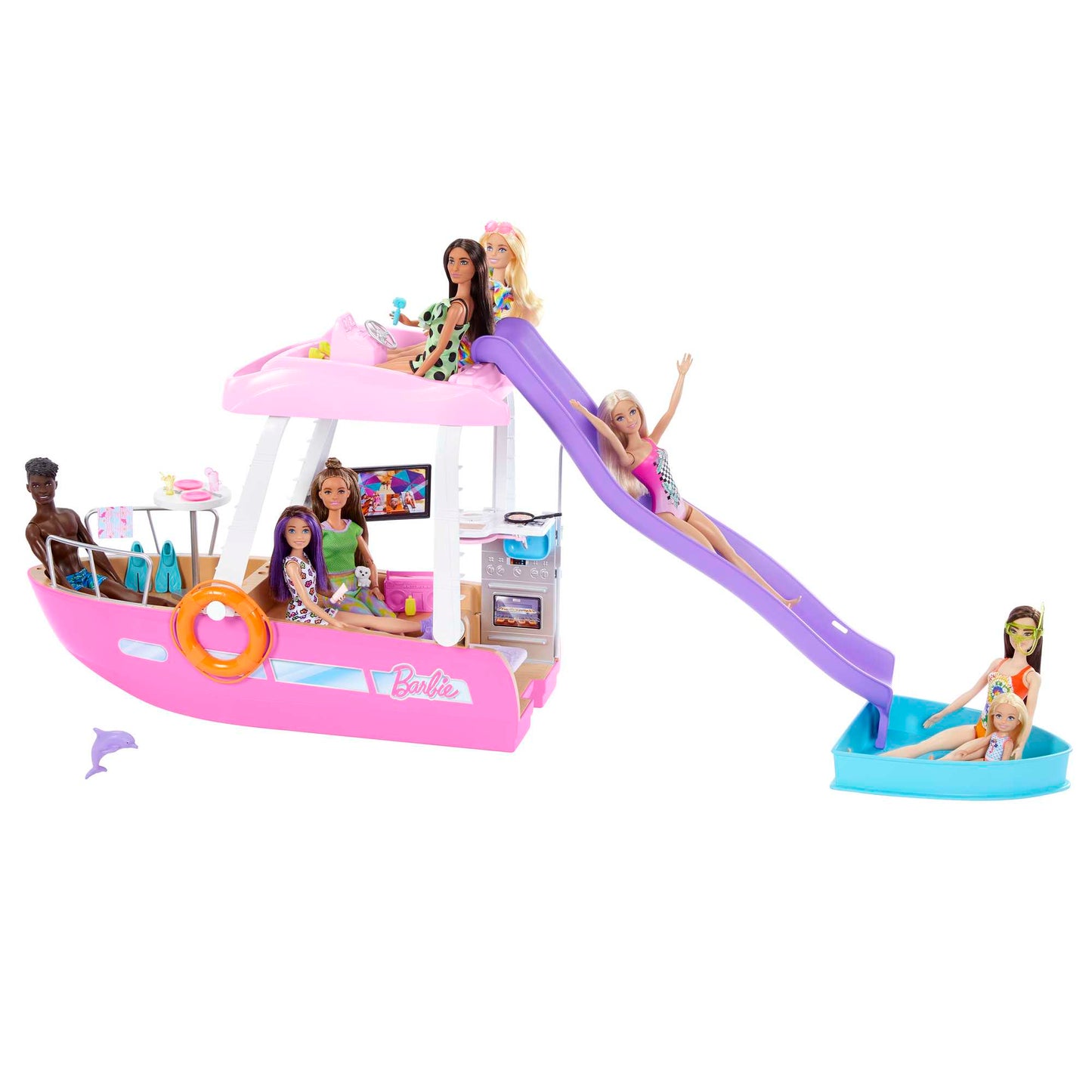 Barbie Dream Boat Playset With Pool and Slide (Dolls not included) - 3Y+