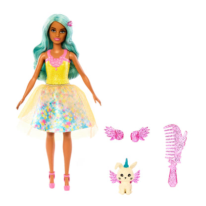 Barbie A Touch of Magic Doll & Accessories, Teresa with Fantasy Outfit, Pet, Leash & Styling Accessories - 3Y+