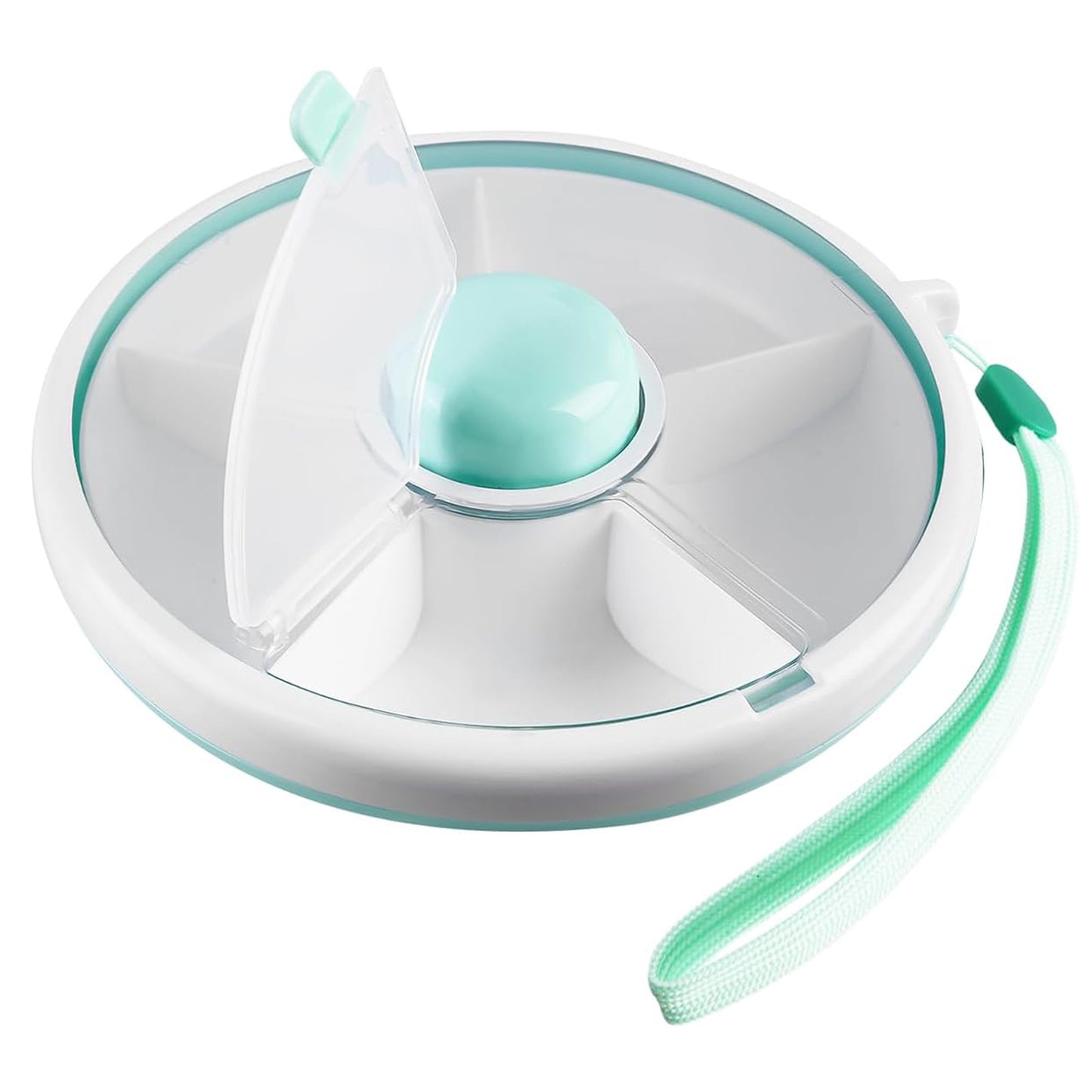 Kids Snack Spinner Box with Hand Strap - BPA Free | Dishwasher Safe | No Spill, Leakproof