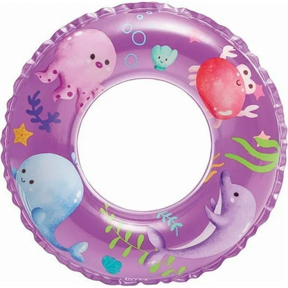 INTEX INFLATABLE TRANSPARENT RING SWIM TUBE 61CM | 6-10Y