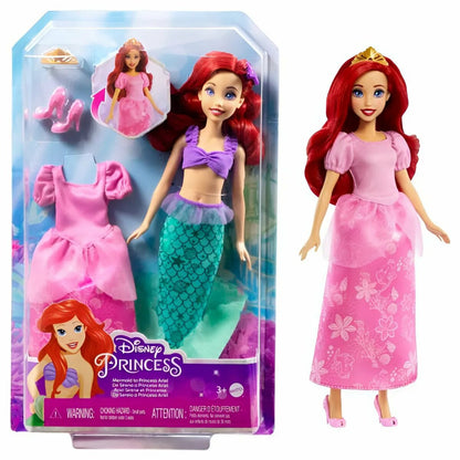 2-in-1 Disney Princess Mermaid to Princess Ariel Doll Set