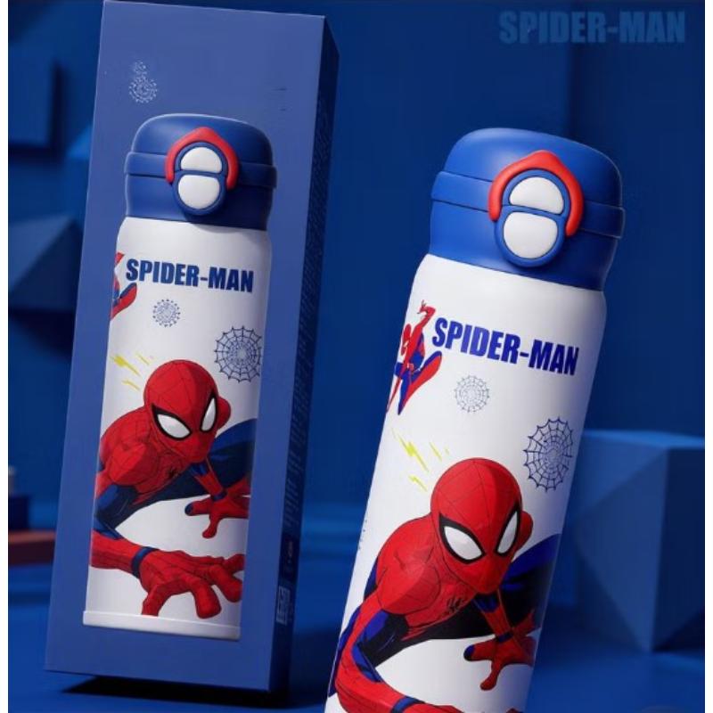 Spiderman Kids Stainless Steel Insulated Water Bottle Direct Drink & Straw Lid - 500mL