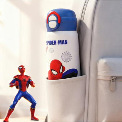 Spiderman Kids Stainless Steel Insulated Water Bottle Direct Drink & Straw Lid - 500mL