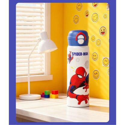 Spiderman Kids Stainless Steel Insulated Water Bottle Direct Drink & Straw Lid - 500mL