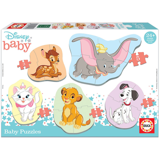EDUCA Baby Puzzles Disney Animals (3 to 5 pcs) - 2Y+