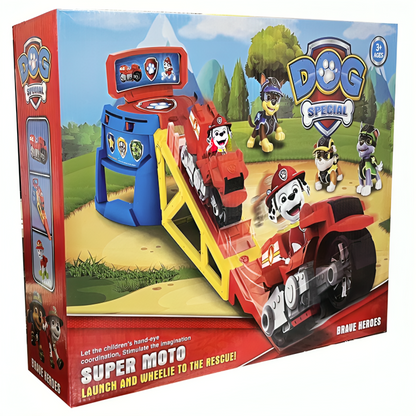 Paw Patrol Pull Back Motorcycle with Toy Figure