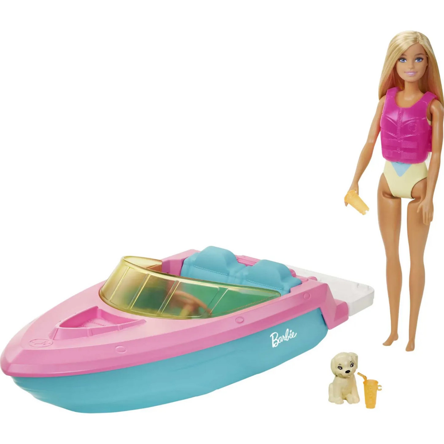 Barbie Boat With Doll With Puppy - 3Y+