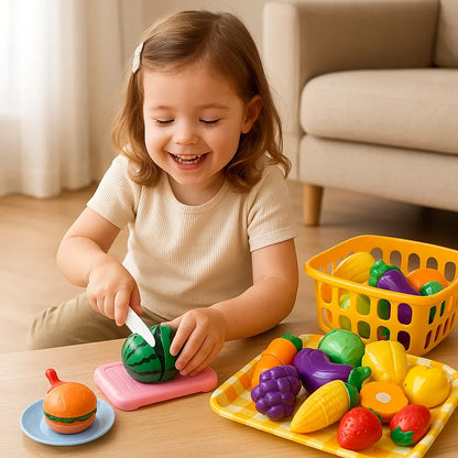 Educational Cutting Play Food Kids Toy Set (43 pcs)