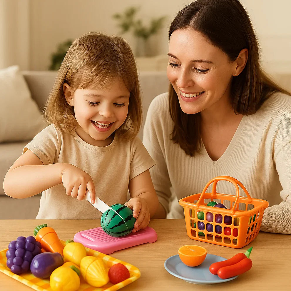 Educational Cutting Play Food Kids Toy Set (43 pcs)