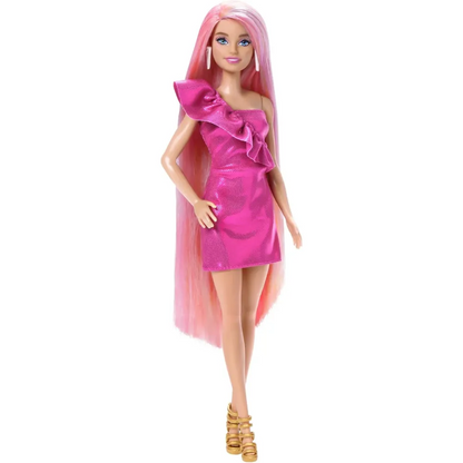 Barbie Fun & Fancy Hair Doll With Extra-Long Colorful Blonde Hair And Styling Accessories - 3Y+