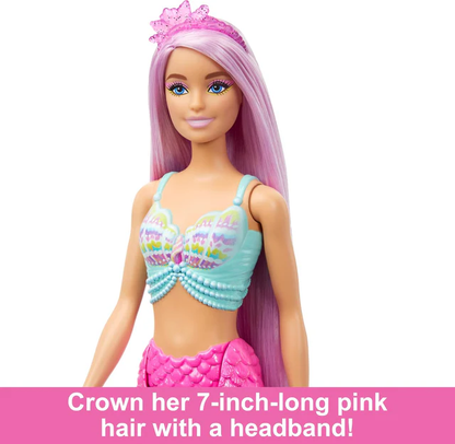 Barbie Mermaid Doll With 7-inch-Long Fantasy Hair & Accessories For Styling Play - 3Y+
