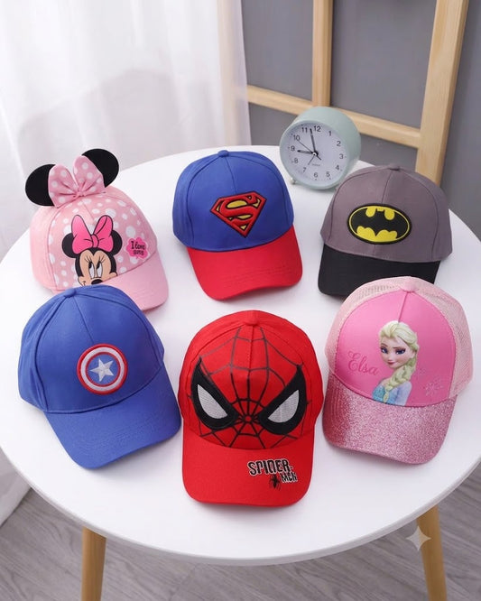Boys & Girls Superheroes and Disney Caps - 3-12Y
