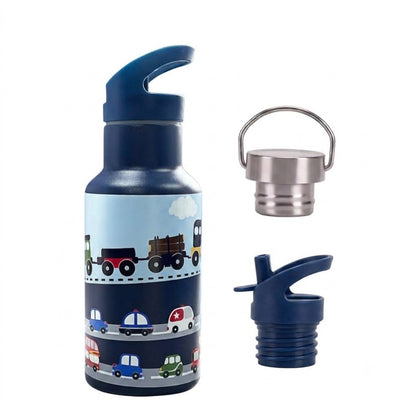 Kids Stainless Steel BPA-free Water Bottle with Lid and Straw - 350 ML
