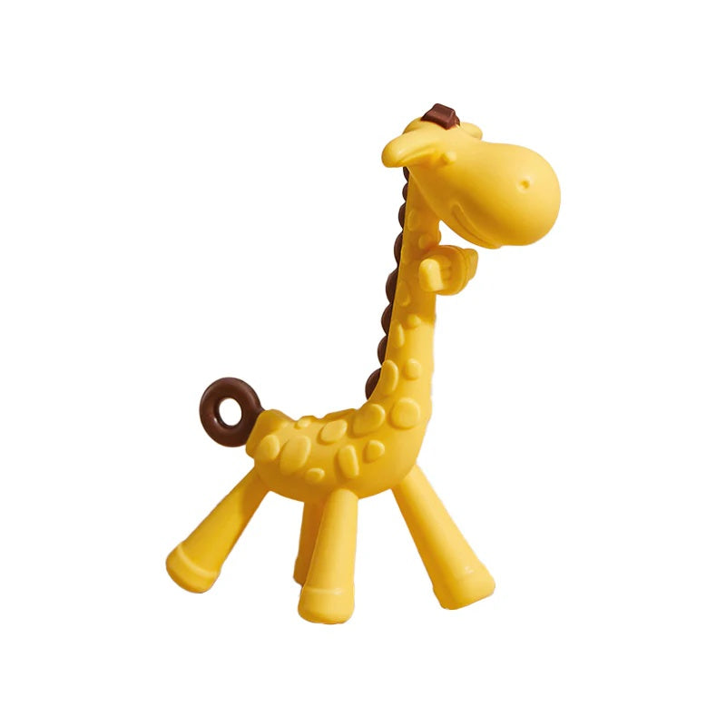 Giraffe Soothing Teether for Babies - BPA-Free Silicon - With protective case