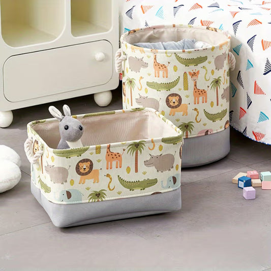 Foldable Toy Storage Basket & Laundry Hamper