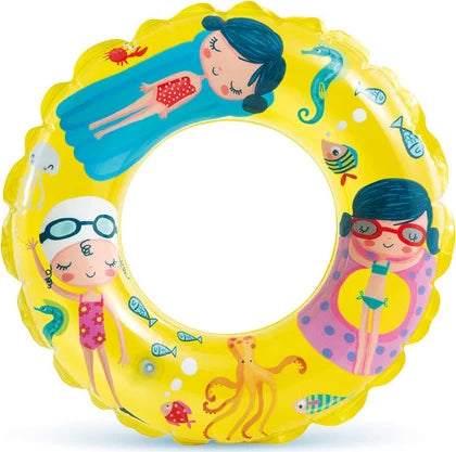 INTEX INFLATABLE TRANSPARENT RING SWIM TUBE 61CM | 6-10Y