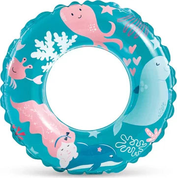INTEX INFLATABLE TRANSPARENT RING SWIM TUBE 61CM | 6-10Y