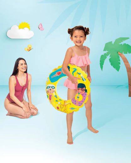 INTEX INFLATABLE TRANSPARENT RING SWIM TUBE 61CM | 6-10Y