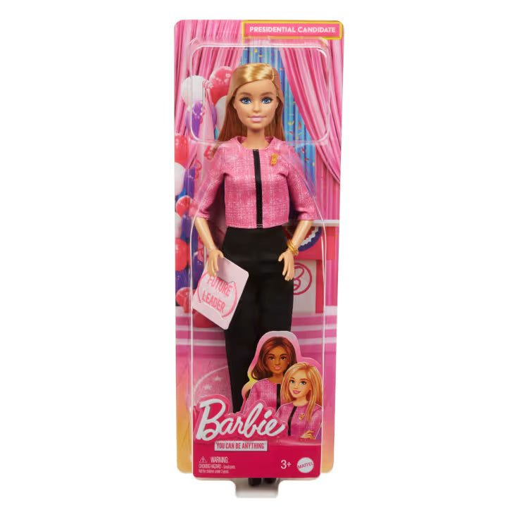 Barbie Future Leader Doll, Blonde, Wearing Outfit With 2 Golden Bracelets & Pin - 3Y+