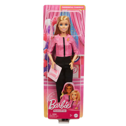 Barbie Future Leader Doll, Blonde, Wearing Outfit With 2 Golden Bracelets & Pin - 3Y+