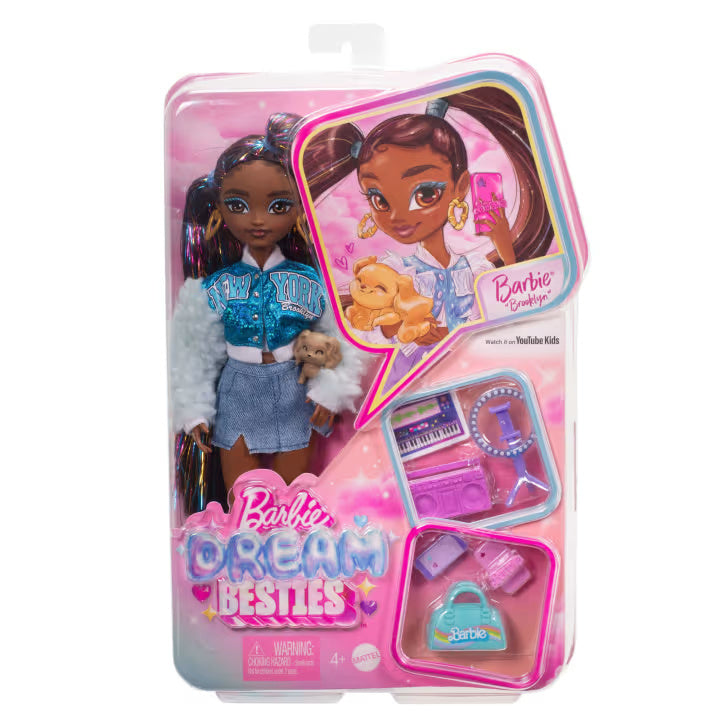 Barbie Dream Besties Brooklyn Fashion Doll With Accessories - 4Y+