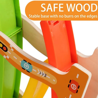 Wooden Montessori Track Car Glide - 3Y+