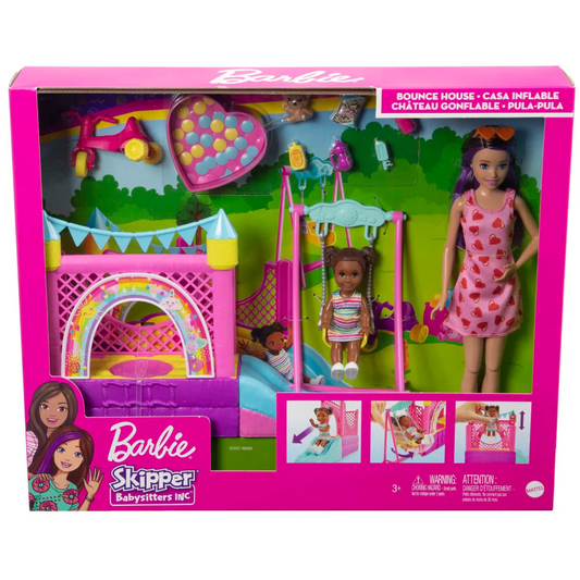 Barbie Skipper Babysitters Inc. Bounce House Playset With Dolls & Accessories - 3Y+