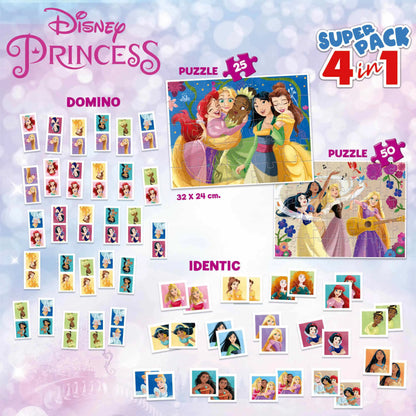 EDUCA  Superpack 4 in 1 Disney Princess - 3Y+