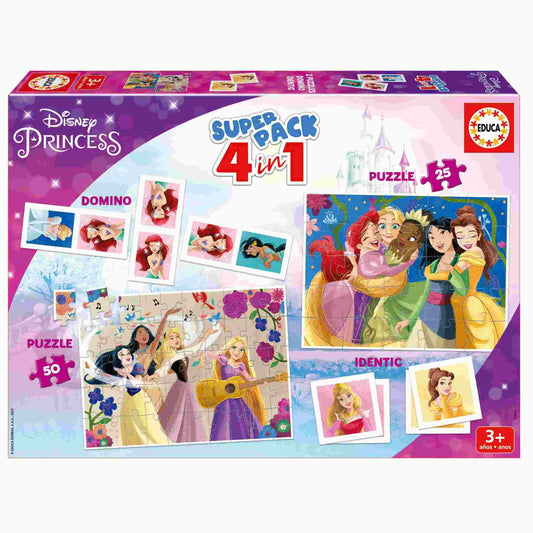 EDUCA  Superpack 4 in 1 Disney Princess - 3Y+