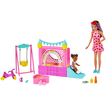 Barbie Skipper Babysitters Inc. Bounce House Playset With Dolls & Accessories - 3Y+