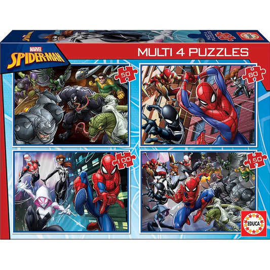EDUCA Spiderman Multi 4 Puzzles - 5Y+