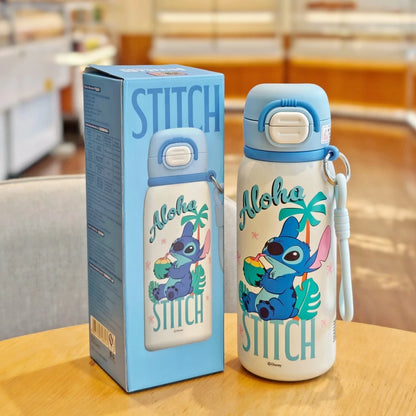 Stitch Kids Stainless Steel Insulated Water Bottle Direct Drink & Straw Lid - 500mL
