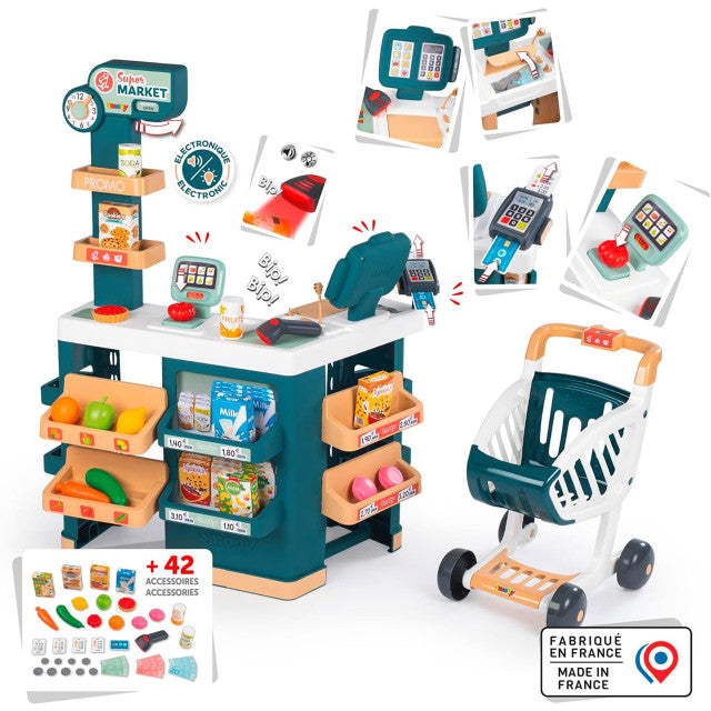 Smoby Supermarket Roleplay Playset 42 accessories - 3Y+