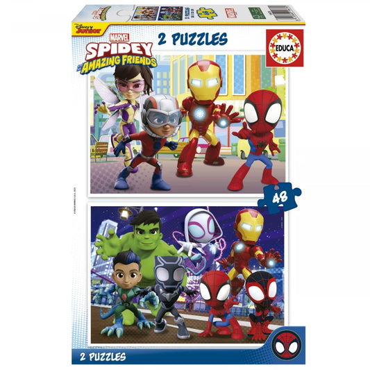 EDUCA Spidey & His Amazing Friends Puzzle (2x48 pcs) - 4Y+